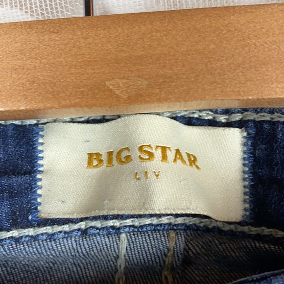 Big Star Liv Distressed Cropped Cuffed Capri Jeans Summer Whitewashed Vintage 25 - Picture 12 of 14